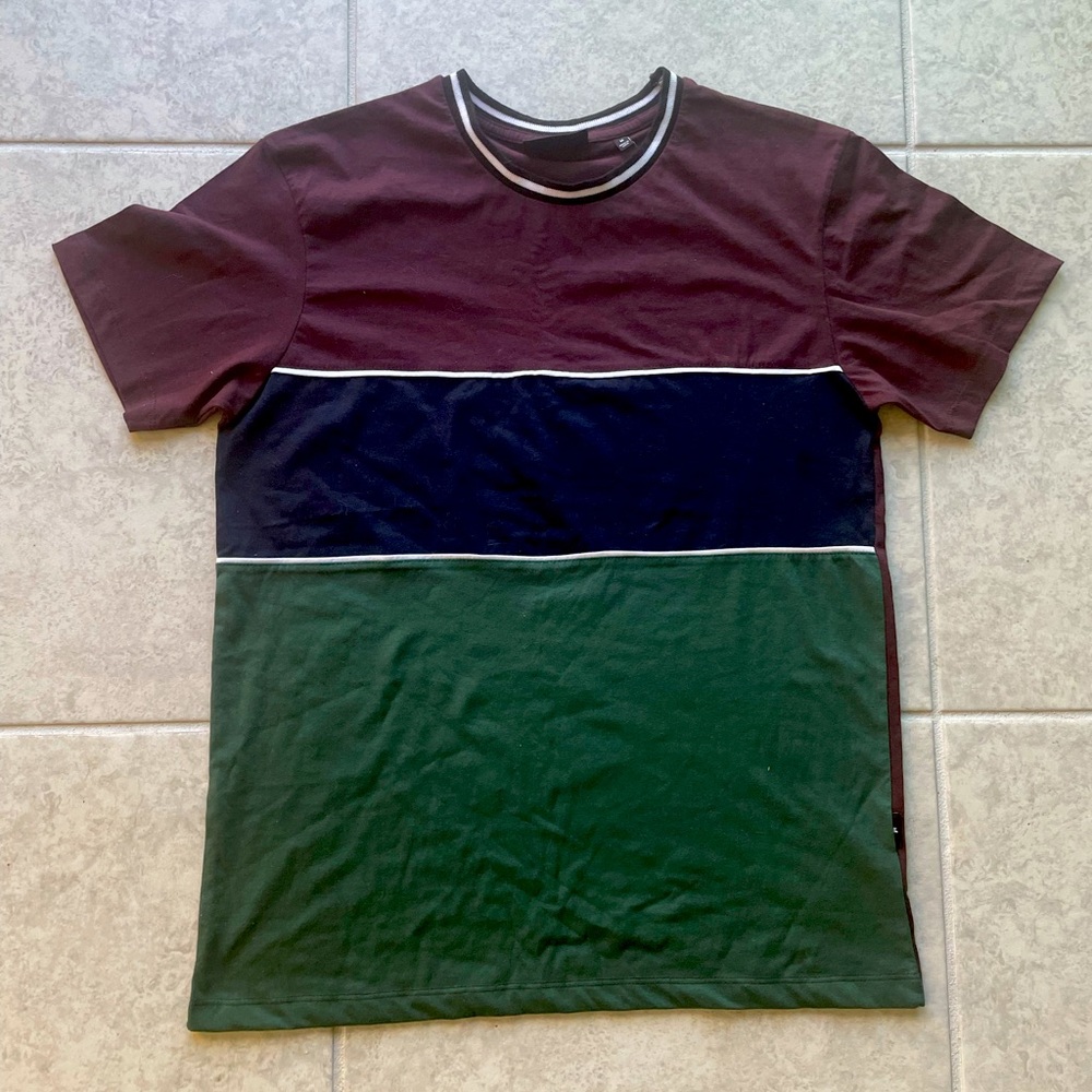 medium men’s level ten three tone short sleeve shirt